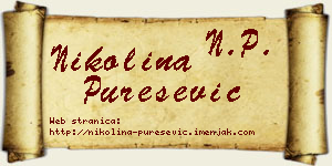 Nikolina Purešević vizit kartica